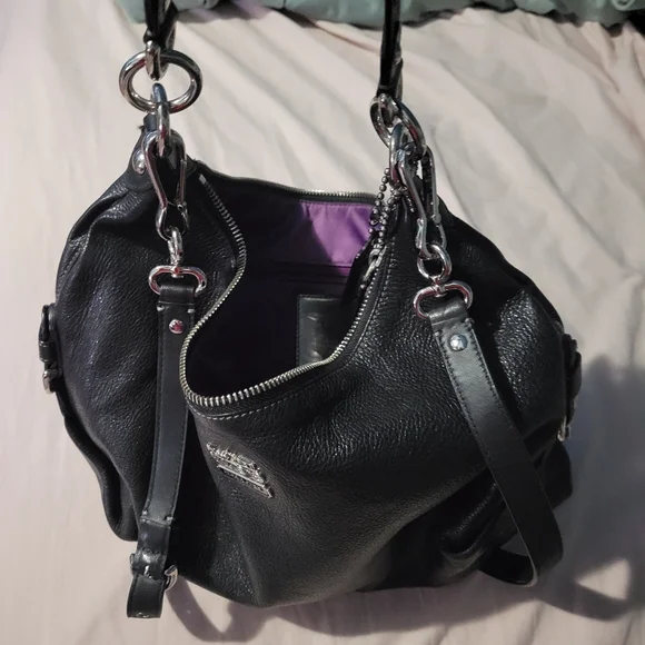 Coach Madison Hailey Leather Hobo Bag - Picture 11 of 16